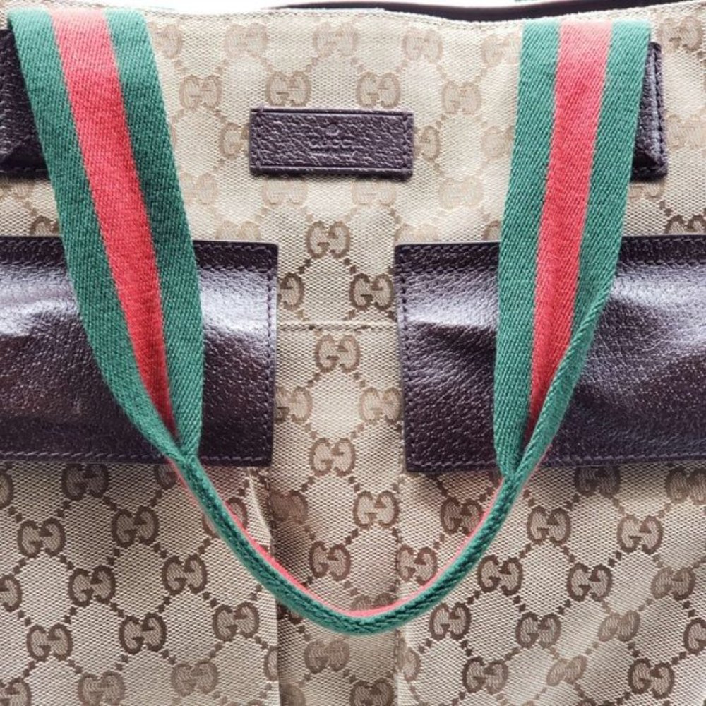 Authentic Gucci GG Canvas Tote Large Shoulder Bag - Picture 7 of 15